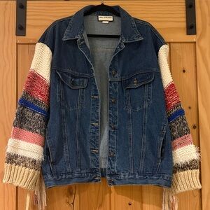 BH Mafia Oversized Denim Fringe Jacket